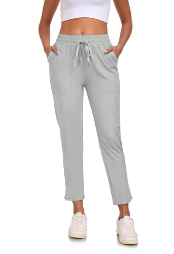 Beuwltpa Jogginghose Damen mit Taschen Leicht Sporthose Atmungsaktiv Freizeithose Lang Sweatpants für Golf,Fitness,Lauf,Lounge von Beuwltpa