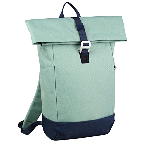 Bevantage Rolltop-Rucksack Wasserdichter Damen-Herren-Kurierrucksack Zweifarbiger PU-Radsport-Tagesrucksack von Bevantage