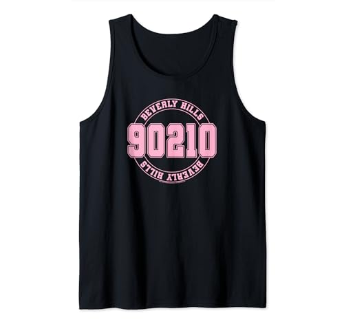Beverly Hills 90210 Collegiate Mirrored Image Logo Tank Top von Beverly Hills 90210