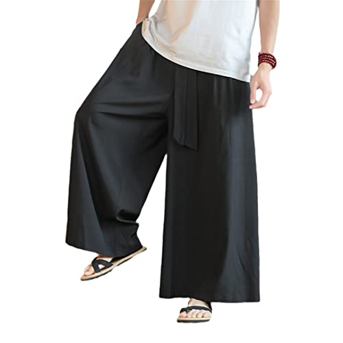 Herren Japan Wide Leg Pants Streetwear Lose Grün Grau Schwarz Lange Hose Kleidung Schwarz XL Herren Japan Wide Leg Pants Streetwear Lose Grün Grau Schwarz Lange Hose Kleidung Schwarz XL von Bewellan