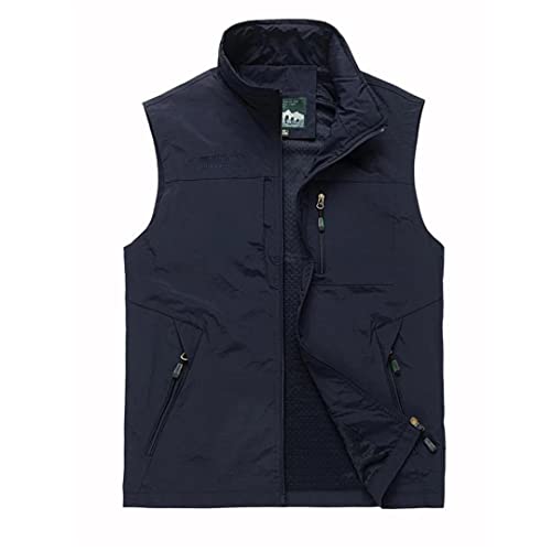 Herren Westen Herren Jacke ärmellose Weste Frühling Sommer Herbst Freizeitreisen Wandern Arbeitsweste Multi-Taschen Weste Weste Weste Blau mit Muster 6XL Herren Westen Herren Jacke ärmellose Weste Frühling Sommer Herbst Freizeitreisen Wandern Arbeitsweste Multi-Taschen Weste Weste Weste Blau mit Muster 6XL von Bewellan