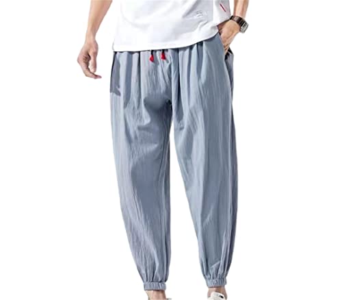 Japanische Kimono Freizeithose lose Harajuku Hose Japan Herren Traditionelle bestickte asiatische Kleidung Yukata Stil Harem Kostüm hellblau M Japanische Kimono Freizeithose lose Harajuku Hose Japan Herren Traditionelle bestickte asiatische Kleidung Yukata Stil Harem Kostüm hellblau M von Bewellan