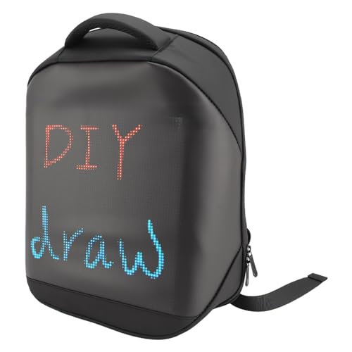 Bewinner Bluetooth LED Rucksack – Wasserdichter, Modischer Pixel Rucksack mit Reflektierenden Riemen und Programmierbarem Display, Schultertasche mit App-Steuerung für Party DIY von Bewinner