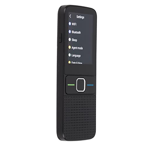 Bewinner Smart Voice Translator, Smart Voice Photo Translator, 2-Wege-Instant-138-Sprachen-Touchscreen-WLAN-Übersetzungsgerät für das Studium von Reisegeschäften(Schwarz) von Bewinner