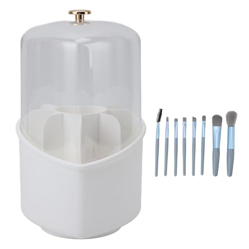 Herzförmiger Aufbewahrungsbehälter für Make-up-Pinsel, Großer Organizer mit 360-Grad-Drehung, Exquisites Design, Make-up-Pinsel und Halter für Reisen zu Hause, Im Büro (White) von Bewinner