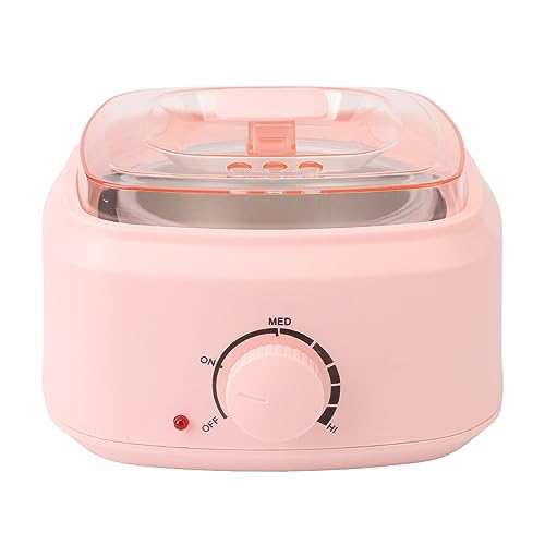 Wachswärmer, Süßer Rosafarbener Wachserhitzer, Mini Rose Elektrisches Heißwachswärmer-Set Zur Haarentfernung mit Durchsichtigem Deckel für Mädchen und Frauen (EU-Stecker) von Bewinner