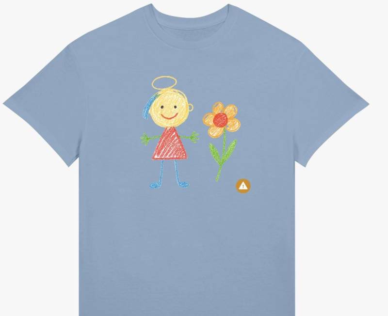 T-Shirt Mit Kinderzeichnung | Personalisiertes Shirt Zeichnung Geschenk Für Mama, Papa, Oma, Opa von BewusstSeinDE