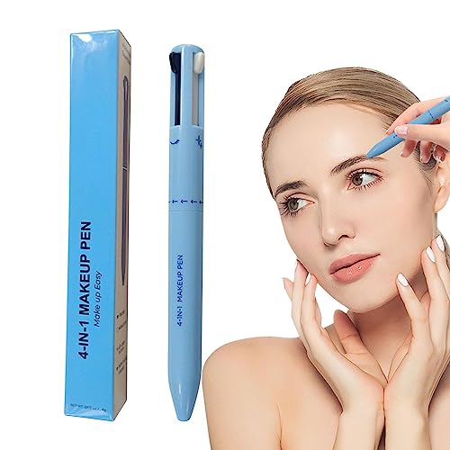 4-in-1-Make-up-Stift,Multifunktionales tragbares Schönheitsprodukt | Eyeliner, Brauenliner, Lippenkonturenstift und Highlighter – wasserfester, langlebiger Reise-Make-up-Stift, Bexdug von Bexdug