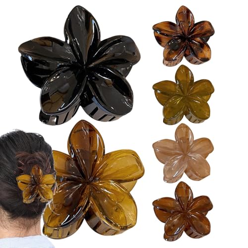 Bexdug Blumen-Haarspangen für Frauen, Blumen-Krallenklammern für dünnes Haar - 6X Haarklammern mit Blumen im Retro-Stil im französischen Stil - Vintage -Haarspange für dickes Haar für von Bexdug