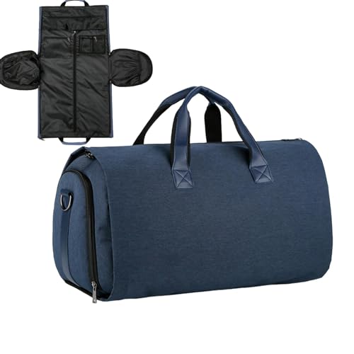 Bexdug Duffle-Kleidertasche, Handgepäck-Kleidertasche, Wochenendtasche, Faltbare, wasserdichte Reisetasche, 2-in-1, umwandelbare Handgepäcktasche mit Schultergurt für Männer und Frauen von Bexdug