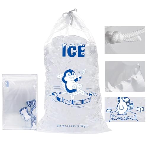 Bexdug Ice Bags with Drawstring | 10pcs Heavy-Duty Bag of Ice with Drawstring | Thickened Empty Ice Bags, Freezer Ice Storage Bags, Ice Maker Bags for Freezers Bexdug Ice Bags with Drawstring | 10pcs Heavy-Duty Bag of Ice with Drawstring | Thickened Empty Ice Bags, Freezer Ice Storage Bags, Ice Maker Bags for Freezers von Bexdug