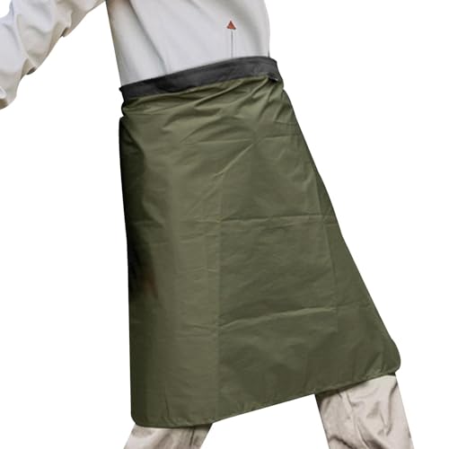 Bexdug Wander-Regenrock, Regenrock zum Wandern,Winddichter Regenmantel | Halblanger, leichter Regenmantel zum Wandern, Rock für Camping, passend für einen Taillenumfang von 70–120 cm von Bexdug