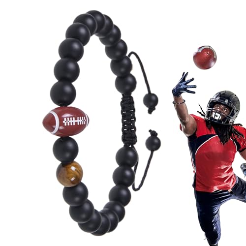 Charm-Armbänder mit Sportmotiv, Sportarmbänder für Jungen,Sportarmbänder Rugby Fußball | Sport-Partygeschenke-Armbänder für Kinder, Jugendliche, Erwachsene und Team-Fans für Bexdug von Bexdug