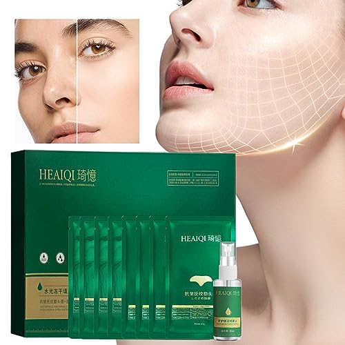 Essence Gesichtsset, Face Firming Essence Filling Patch Set, Feuchtigkeitsspendender, löslicher Film, Instant Fine Line Filling Essence Kit für trockene Haut, Bexdug von Bexdug