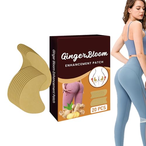 Gesäßvergrößerungspads - 20 Stück nährende Gesäß-Lifting-Massagepads - Ingwer-Po-Shaping-Patch, Hip-Po-Enhancement-Patch, Body-Shaper-Aufkleber zur Gesäßstraffung Bexdug von Bexdug