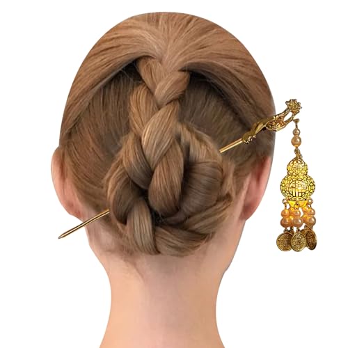 Haarstäbchen für Dutts | Leuchtende Haarstäbchen mit Juwel - Antiker chinesischer Haarschmuck für Frauen, Haarnadel mit leuchtender Laternenquaste Bexdug von Bexdug