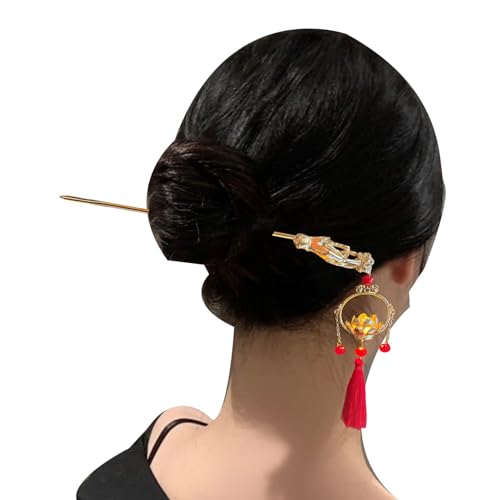 Haarstäbchen für Frauen - Frauen leuchtende Haarnadel - Mit leuchtender Laternen-Quaste, Vintage-Haarstäbchen im chinesischen antiken Stil für Haarherstellungs-Accessoires Bexdug von Bexdug