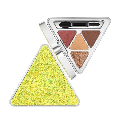 Lidschatten-Palette Make-up - 4 Farben Glitzer-Make-up-Palette - Pigment-Lidschatten-Palette, mischbare Make-up-Palette – wasserfeste Lidschatten-Palette, glitzernde Make-up-Palette für Bexdug von Bexdug