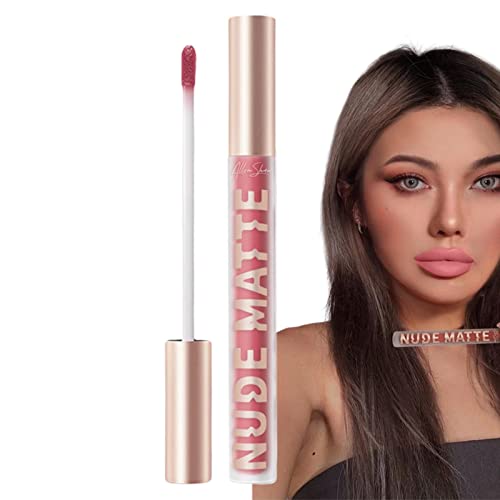 Lipgloss-stift,e Liquid Long-Lasting Wear Lippenstift - Lippenstift-Fleckenpackungen für Frauen mit dunkler Haut, rote e, originelles 24-Stunden-Make-up-Geschenk Bexdug von Bexdug