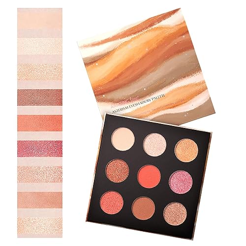 Matte Glitzer-Make-up-Palette,Matte Makeup Lidschatten Palle - 9 Farben Farben Make-up Lidschatten, leuchtende Farben Augen-Make-up-Palette für Frauen Mädchen Geburtstagsgeschenke Bexdug von Bexdug