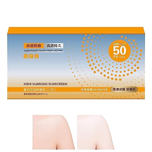 Sonnenaufnäher,SPF50+ Sonnenschutzstift Gesicht - 50 Stück UV-Aufkleber zu erneuten Auftragen von Sonnenschutz, Sonnenschutz-Applikator, Strand-Sonnenschutz, Sonnenschutz Bexdug von Bexdug