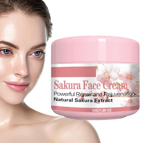 Tägliche Gesichtsfeuchtigkeitscreme für Frauen,Kirschblüten-Feuchtigkeitscreme für das Gesicht - Hautaufhellende Sakura-Gesichtscreme, Gesichtspflege, Feuchtigkeitscreme für das Gesicht, Bexdug von Bexdug