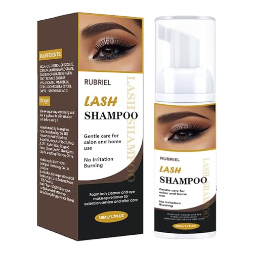 Wimpernshampoo, Augenlid- und Wimpernreinigungsshampoo, Sanfter Wimpern-Augenlid-Schaumreiniger für Wimpernverlängerung, Augenlid-Schaumreiniger für Frauen und Mädchen Bexdug von Bexdug