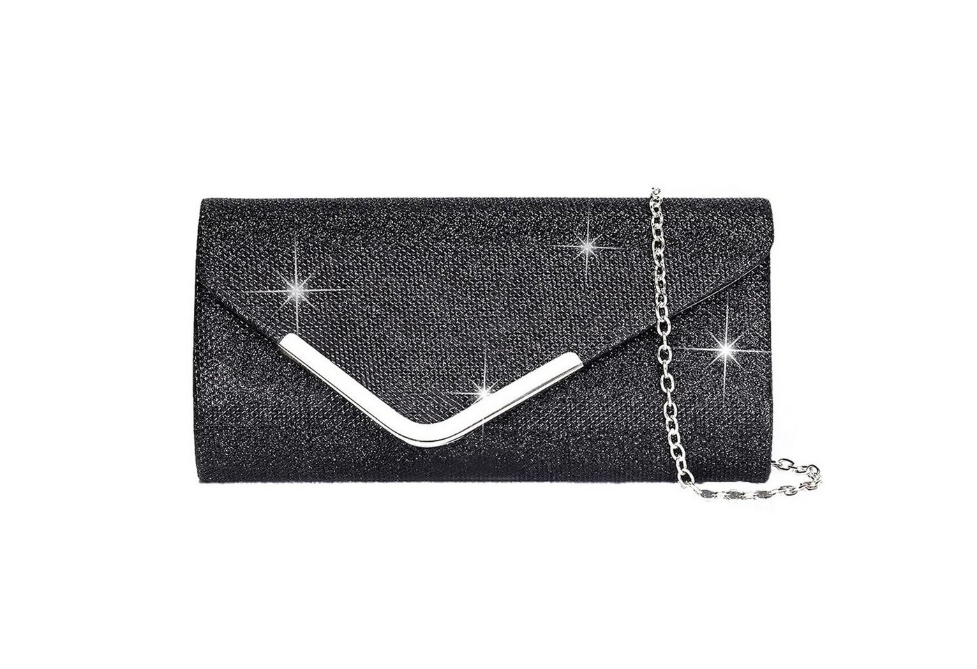 Bextsrack Abendtasche Damen Glitzer Abendtasche Umschlag Clutch Kette Abnehmbar (1-tlg), Einfach und großzügig von Bextsrack