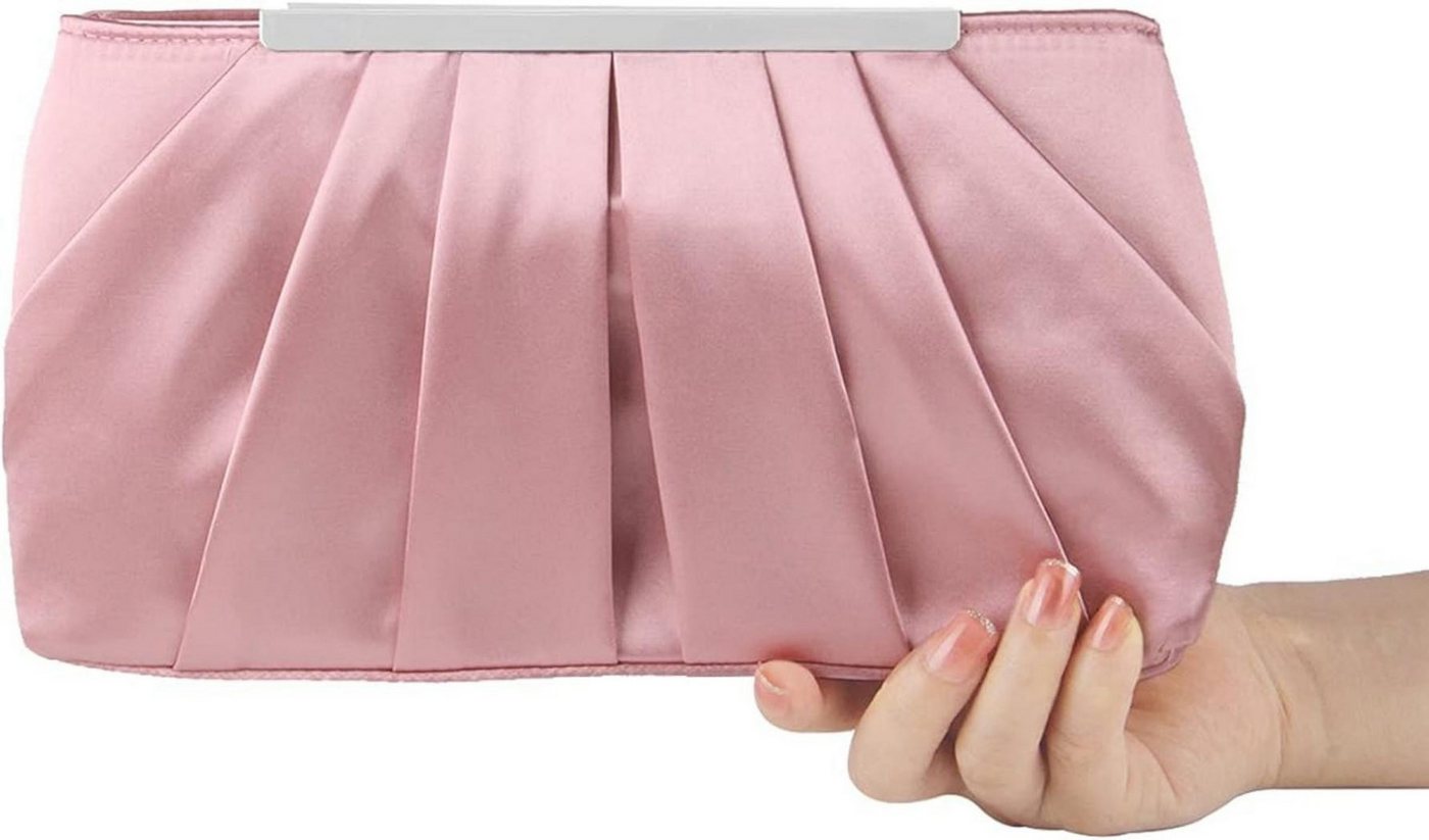 Bextsrack Abendtasche Damen Satin Abendtasche Elegante Satin Plissee Abend Clutch von Bextsrack