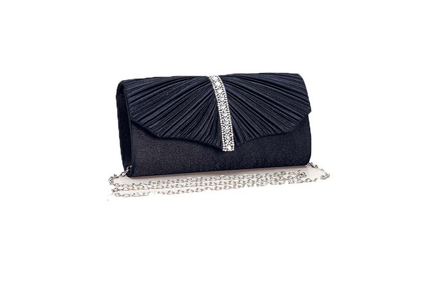 Bextsrack Abendtasche Damen Satin Abendtasche Elegante Satin Plissee Abend Clutch von Bextsrack