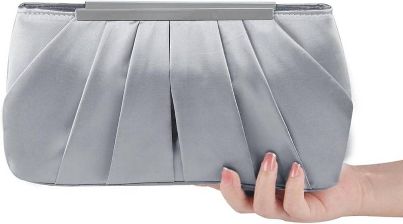Bextsrack Abendtasche Damen Satin Abendtasche Elegante Satin Plissee Abend Clutch von Bextsrack