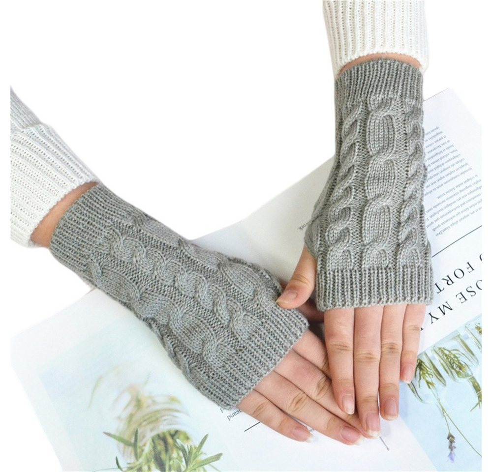 Bextsrack Armstulpen Winter Fingerlose Handschuhe Unisex Warm Weiche Strickhandschuhe von Bextsrack