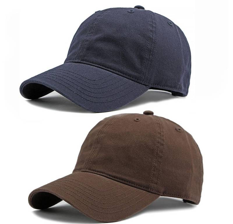 Bextsrack Baseball Cap 2 Stück Baseball Cap Baumwolle, Unisex Baseballkappe Herren Damen Verstellbar Einheitsgröße,Leicht & Atmungsaktiv, Sport Freizeit von Bextsrack