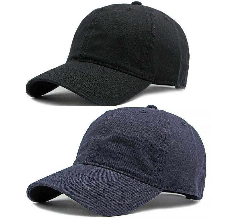 Bextsrack Baseball Cap 2 Stück Baseball Cap Baumwolle, Unisex Baseballkappe Herren Damen Verstellbar Einheitsgröße,Leicht & Atmungsaktiv, Sport Freizeit von Bextsrack