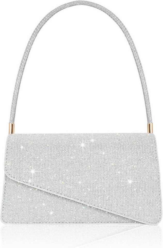 Bextsrack Clutch Pailletten Handtasche Damen Klein mit 2 Fächern von Bextsrack