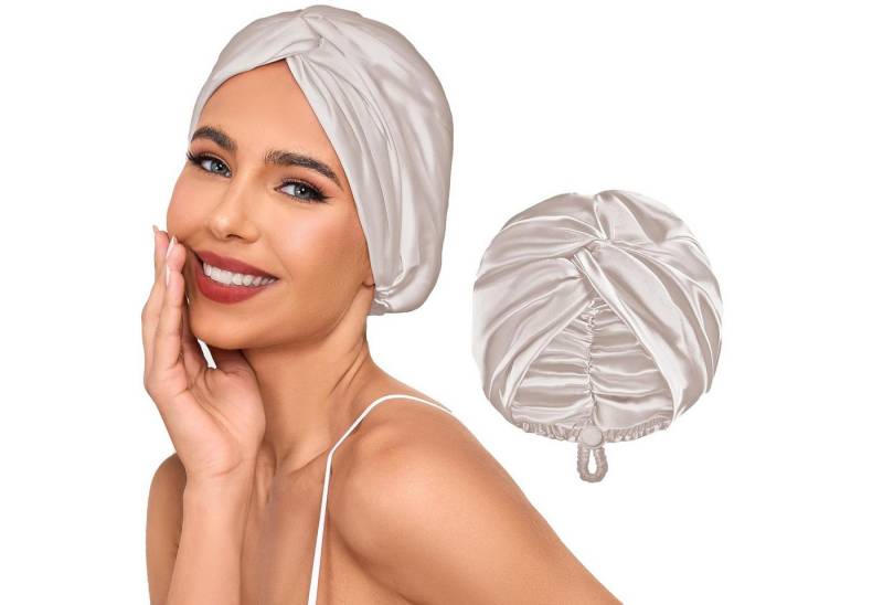 Bextsrack Duschhaube Verstellbare Seidenhaube zum Schlafen von Bextsrack