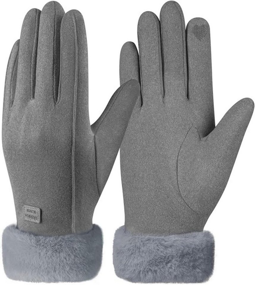 Bextsrack Fleecehandschuhe Winterhandschuhe Damen,Handschuhe Warm mit Thermofleece Gefüttert von Bextsrack