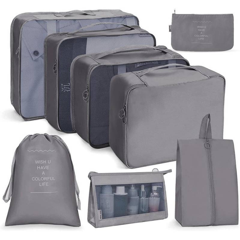 Bextsrack Kofferorganizer 8 Teilige Packing Cubes Kleidertaschen Koffer Organizer (8-tlg), für Urlaub und Reisen Packwürfel Set Reise Würfel Ordnungssystem von Bextsrack
