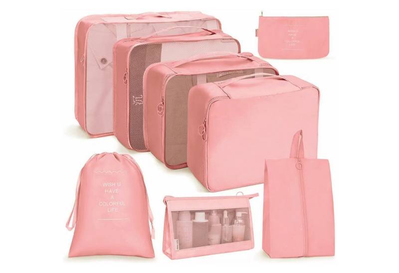 Bextsrack Kofferorganizer 8 Teilige Packing Cubes Kleidertaschen Koffer Organizer (8-tlg), für Urlaub und Reisen Packwürfel Set Reise Würfel Ordnungssystem von Bextsrack