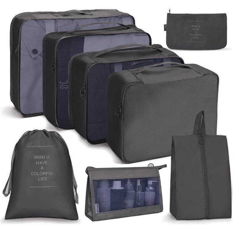 Bextsrack Kofferorganizer 8 Teilige Packing Cubes Kleidertaschen Koffer Organizer (8-tlg), für Urlaub und Reisen Packwürfel Set Reise Würfel Ordnungssystem von Bextsrack