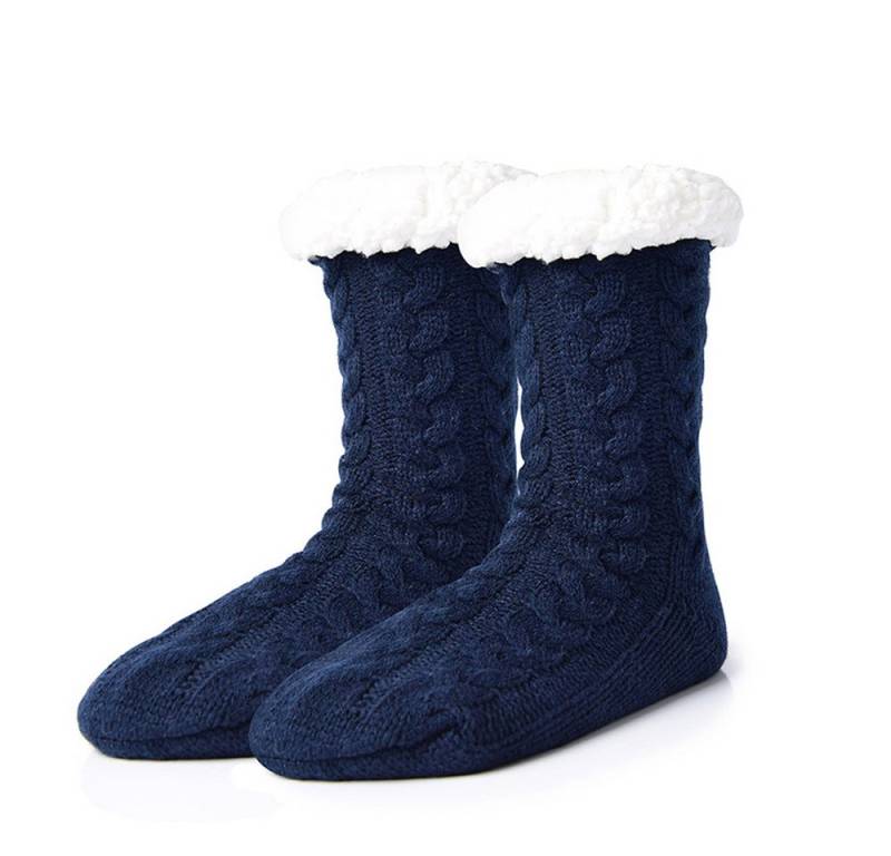 Bextsrack Kuschelsocken Wintersocken Stoppersocken Weihnachtssocken Haussocken (mit Fleece Futter und ABS Anti-Rutsch-Socken Noppen) Für Herren und Damen von Bextsrack