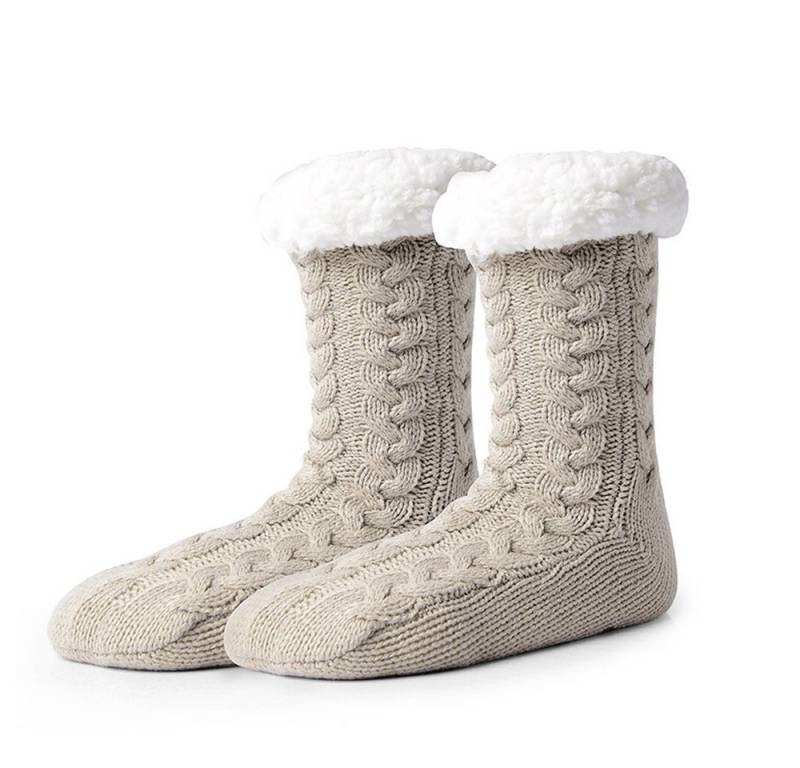 Bextsrack Kuschelsocken Wintersocken Stoppersocken Weihnachtssocken Haussocken (mit Fleece Futter und ABS Anti-Rutsch-Socken Noppen) Für Herren und Damen von Bextsrack