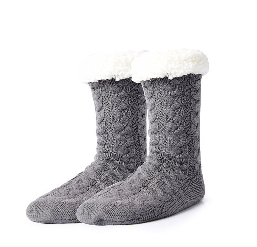 Bextsrack Kuschelsocken Wintersocken Stoppersocken Weihnachtssocken Haussocken (mit Fleece Futter und ABS Anti-Rutsch-Socken Noppen) Für Herren und Damen von Bextsrack