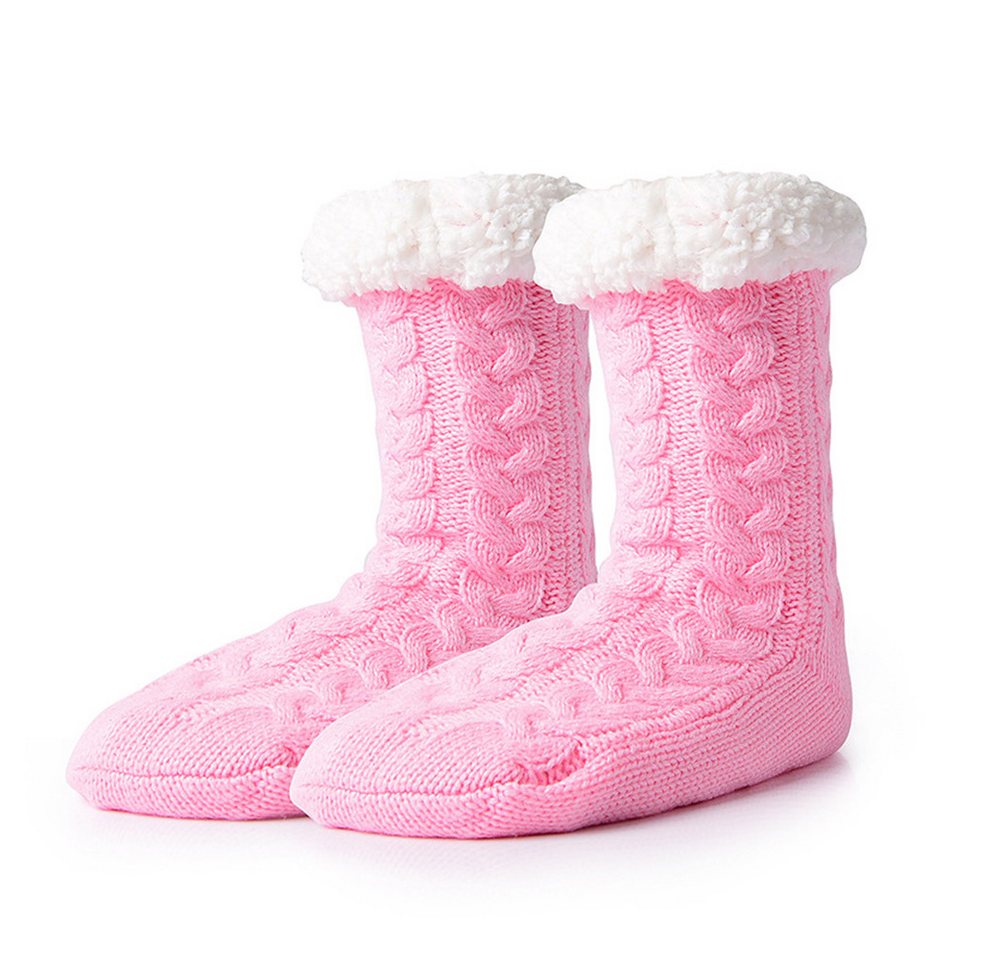 Bextsrack Kuschelsocken Wintersocken Stoppersocken Weihnachtssocken Haussocken (mit Fleece Futter und ABS Anti-Rutsch-Socken Noppen) Für Herren und Damen von Bextsrack