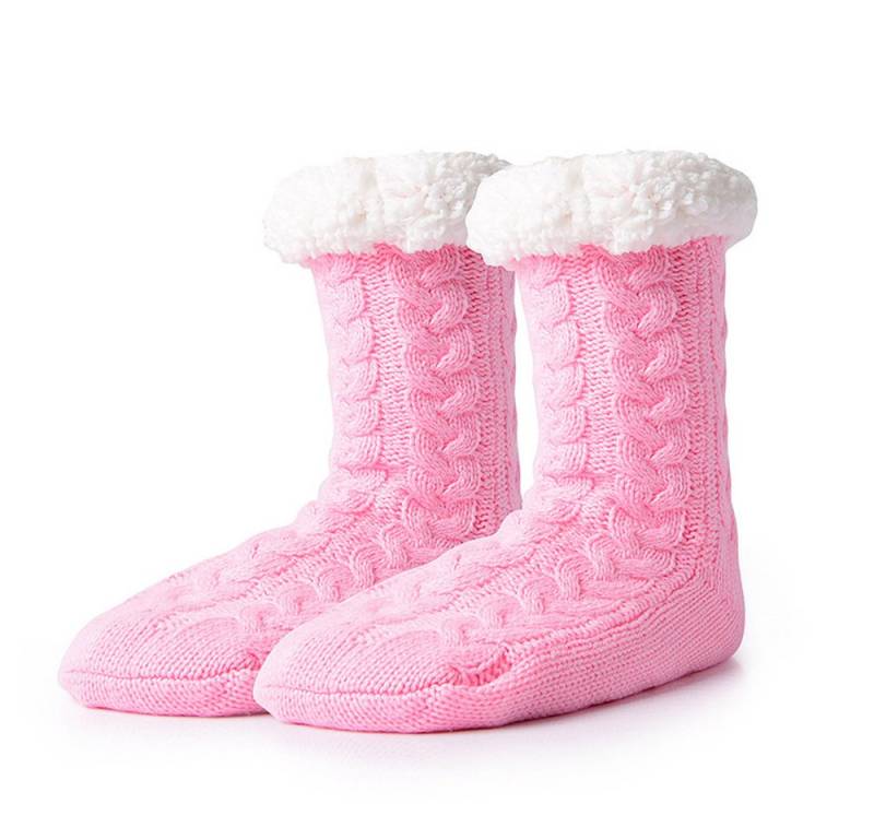 Bextsrack Kuschelsocken Wintersocken Stoppersocken Weihnachtssocken Haussocken (mit Fleece Futter und ABS Anti-Rutsch-Socken Noppen) Für Herren und Damen von Bextsrack