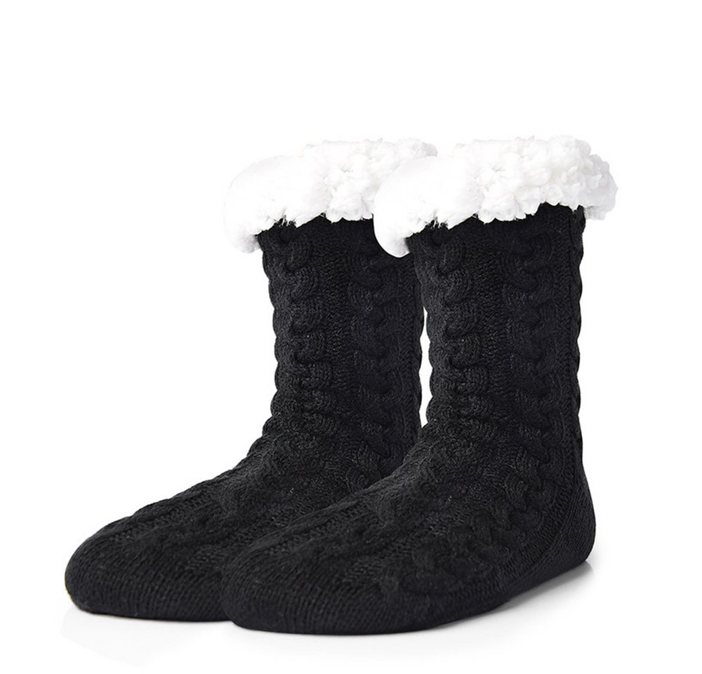 Bextsrack Kuschelsocken Wintersocken Stoppersocken Weihnachtssocken Haussocken (mit Fleece Futter und ABS Anti-Rutsch-Socken Noppen) Für Herren und Damen von Bextsrack