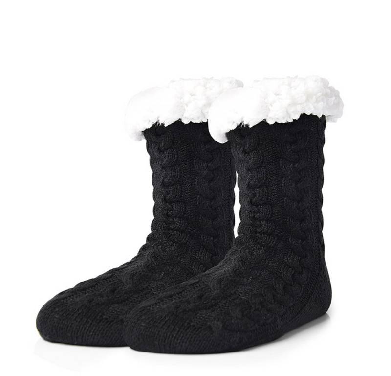 Bextsrack Kuschelsocken Wintersocken Stoppersocken Weihnachtssocken Haussocken (mit Fleece Futter und ABS Anti-Rutsch-Socken Noppen) Für Herren und Damen von Bextsrack