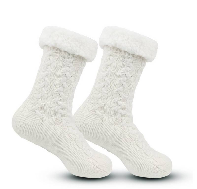 Bextsrack Kuschelsocken Wintersocken Stoppersocken Weihnachtssocken Haussocken (mit Fleece Futter und ABS Anti-Rutsch-Socken Noppen) Für Herren und Damen von Bextsrack