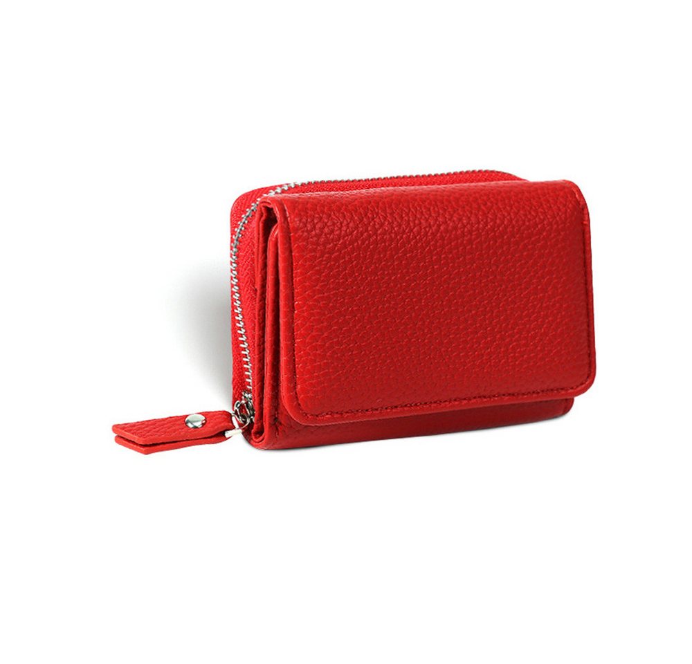 Bextsrack Mini Geldbörse Damen Kleinledergeldbörse mit Münzfach und RFID-Schutz (1-tlg), Klassisch von Bextsrack