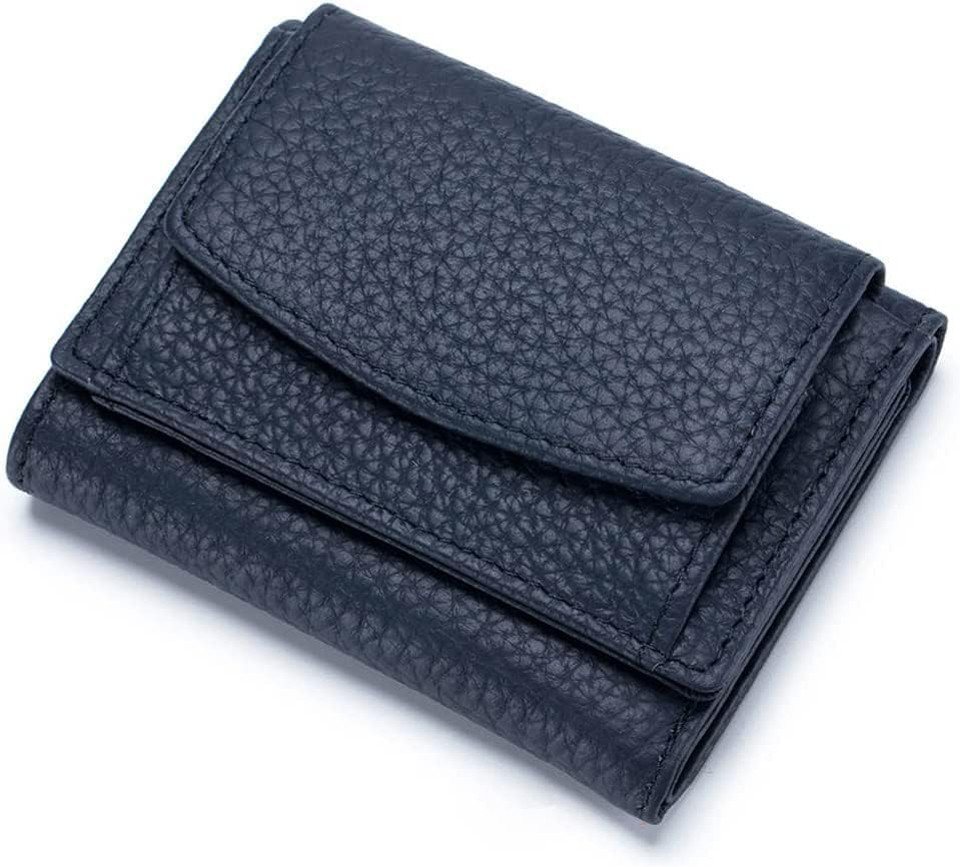 Bextsrack Mini Geldbörse Schlichte kleine Geldbörse aus Leder für Frauen (1-tlg), mit Kartenschlitz, RFID-Diebstahlschutzbürste, 10 x 7 x 3cm von Bextsrack